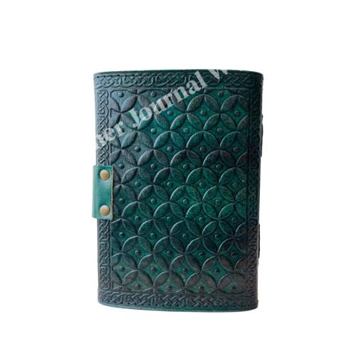 Vintage Leather Journal Women Book of Shadows Deer Sketchbook Deckle Old Pages Celtic vintage bound planner Notebooks